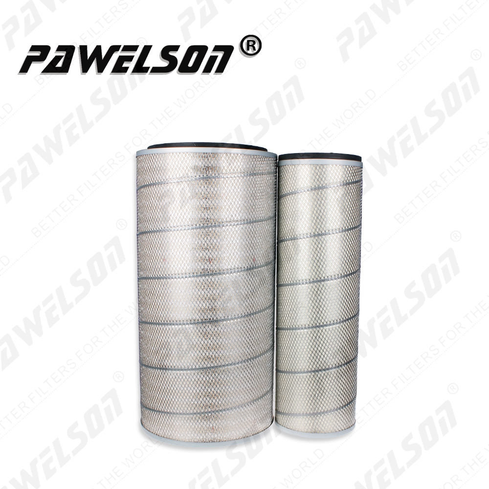 SK-1139AB HITACHI excavator air filter elements 4240294 4240295 P127308 P812508 AF1921M P127309 AF1922M P900841 P820632 AF1922