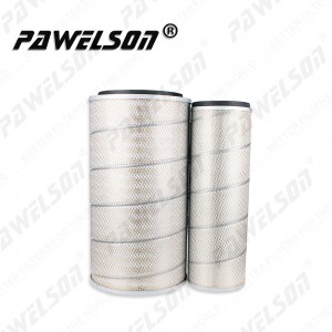 SK-1018AB High quality HITACHI & KOBELCO excavator air filter element P181082 AF25452 AF975M AF976 AF25453 P138722